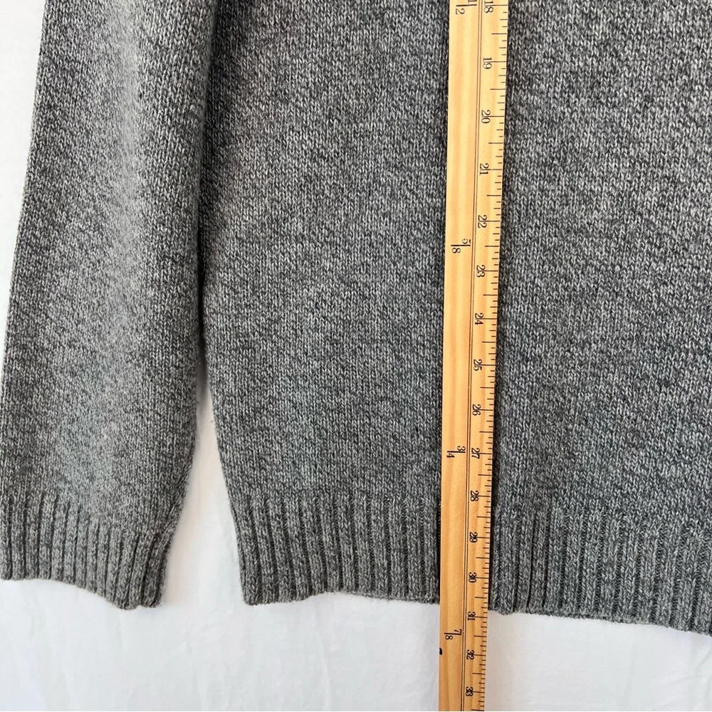 Eddie Bauer Knit Sweater Fair Isle Wool Acrylic Blend Mens Size Tall XL Gray